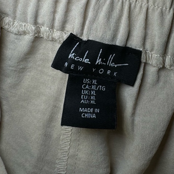 NWOT - Nicole Miller Women's Wide Leg Tan Beige Business Pant X-Large With Belt - Picture 9 of 11